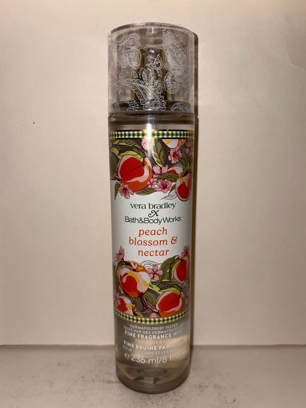 Bath & Body Works X Vera Bradley Peach Blossom & Nectar Fragrance Mist 8oz New